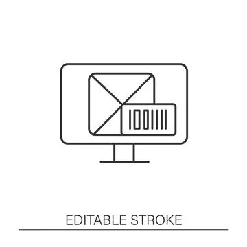 Scan line icon Stock Illustration