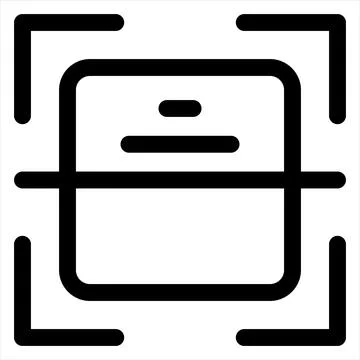 Scan line icon vector illustration isolated on white background Illustrazione stock