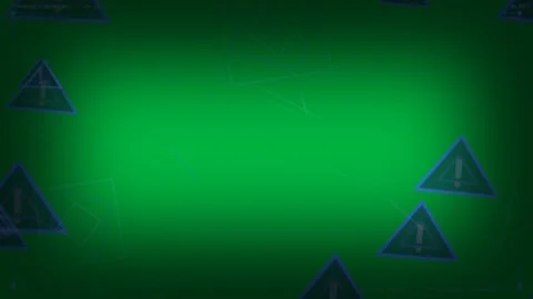 Scan line starting causing HUD elements drifting, rotating, aligning for scan on Stock Footage 333972232