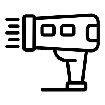 Scan loading goods icon outline vector. Delivery package Ilustración de archivo