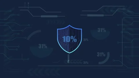 Scan with matrix background Stock Footage 134501254