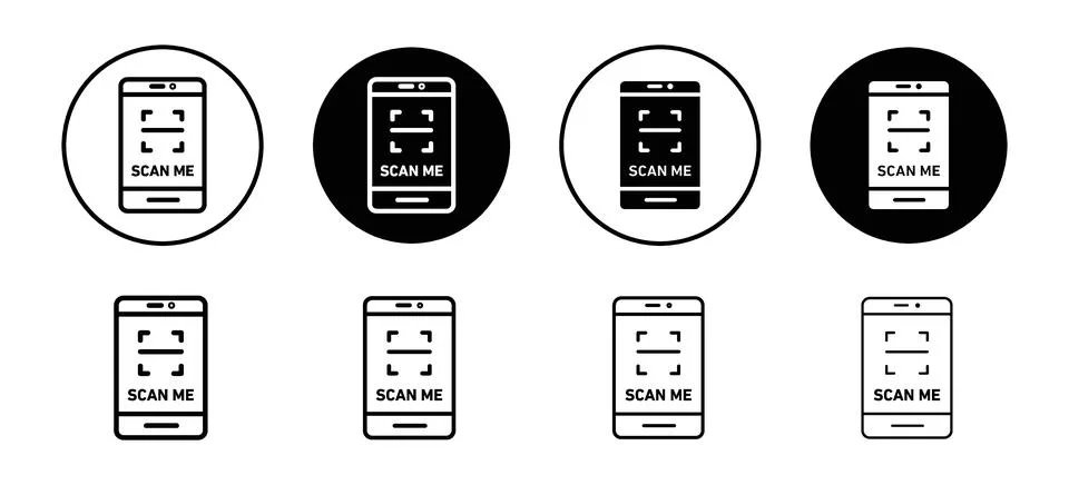 Scan me icon vector set collection for web Stockillustratie