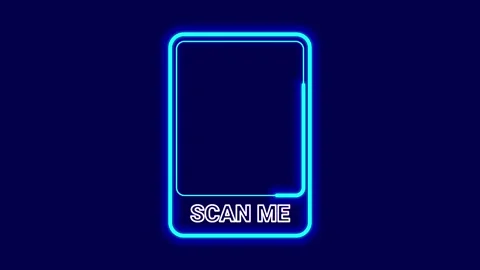 Scan Me Phone Screen Frame Stock Footage 335633640
