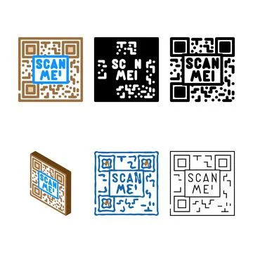 Scan me product label caution range color icon vector Stock Illustration