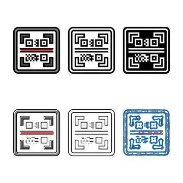 Scan me product label caution range color icon vector Stock Illustration