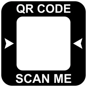 Scan me qr code, arrow logo mockup scanner qr code Illustrazione stock