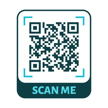 Scan me QR code design. QR code for payment, text transfer with scan me button Stock-Illustration