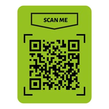 Scan me QR code design. QR code for payment, text transfer with scan me button Stock Illustration