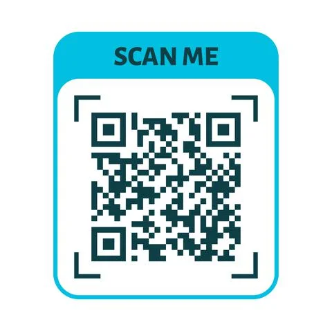 Scan me QR code design. QR code for payment, text transfer with scan me button イラスト素材
