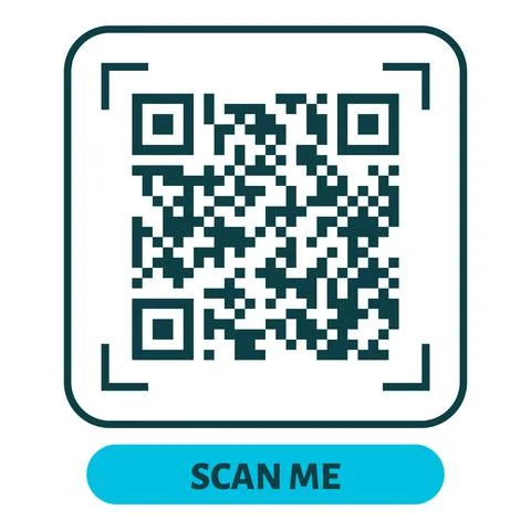 Scan me QR code design. QR code for payment, text transfer with scan me button Stock-Illustration