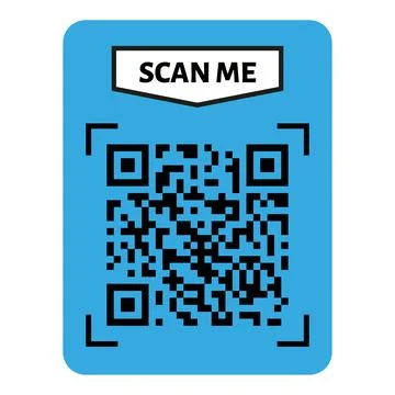 Scan me QR code design. QR code for payment, text transfer with scan me button 스톡 일러스트