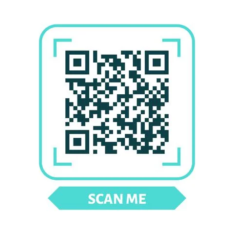 Scan me QR code design. QR code for payment, text transfer with scan me button Stock-Illustration