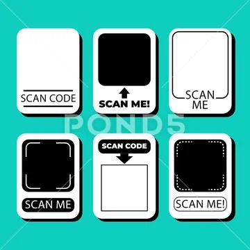 Scan Me. QR code set. Scan qr code icon. Template scan me Qr code for a ...