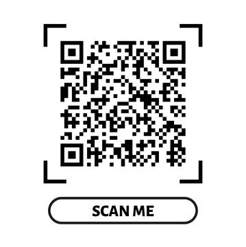 Scan me QR code template design. QR code for payment, text transfer with scan me Stock Illustration