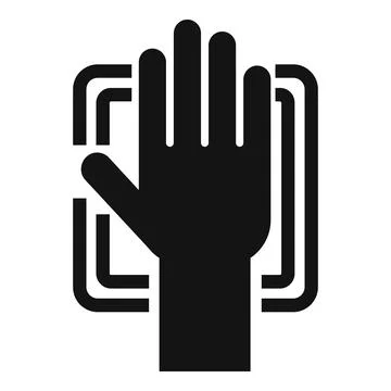 Scan palm hand icon simple vector. Automatic identity Stock-Illustration