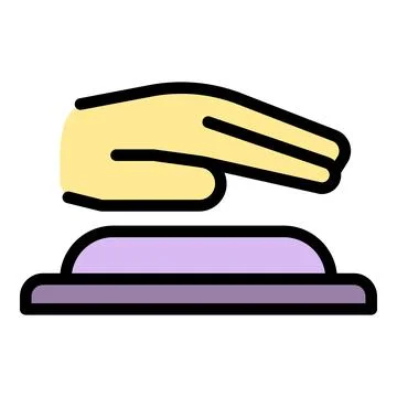 Scan palm identity icon vector flat Illustrazione stock