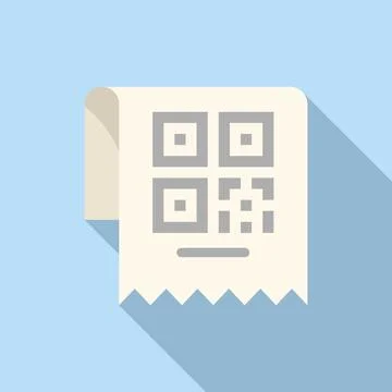 Scan paper device icon flat vector. Smart bar Illustrazione stock