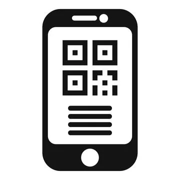 Scan phone code icon simple vector. Bar code smart 스톡 일러스트