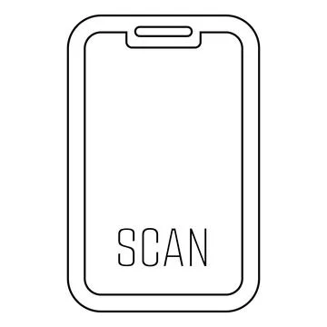 Scan placeholder black frame smartphone screen shape with place for QR code Stock Illustration