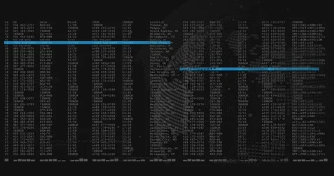 Scan pulse starting table updating blue bars sliding print forming marking Stock Footage 329471712