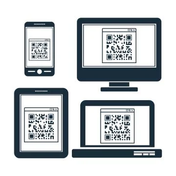 Scan QR Code design Illustrazione stock