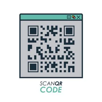 Scan QR Code design 스톡 일러스트