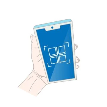 Scan QR code flat illustration vector Stock-Illustration