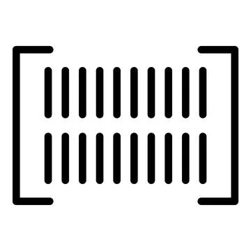 Scan qr code icon outline vector. Smartphone cell Stock Illustration
