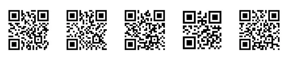 Scan QR code icon set Stock Illustration