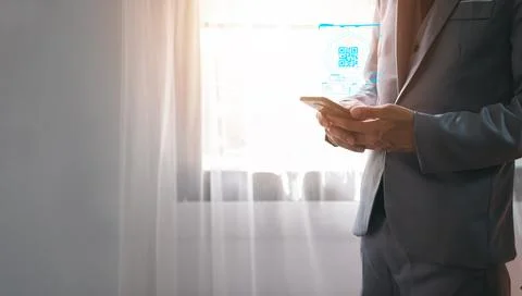 Scan QR code to pay, receive money, login, connect to the system, payment , o Stock Photos