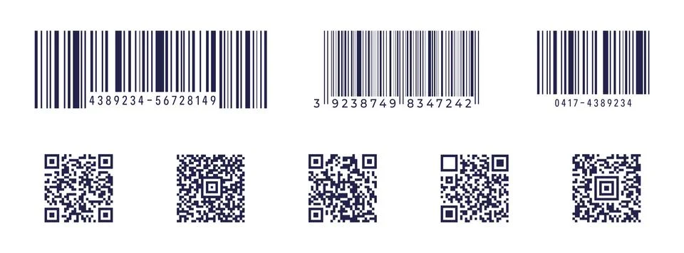 Scan qr code. Scan QR code flat icon with phone. Barcode Icon Set 스톡 일러스트