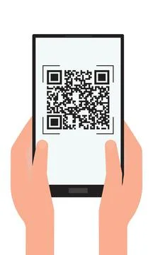 Scan the QR code using a scanner on your tablet or phone to confirm vaccination Stock Illustration