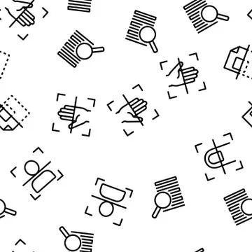 Scan Reading Vector Seamless Pattern イラスト素材