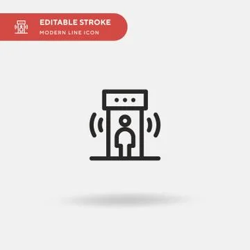 Scan Simple vector icon. Illustration symbol design template for web mobile U Stock Illustration
