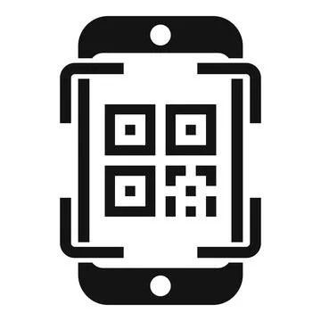 Scan smart check icon simple vector. Pay cell app Illustrazione stock