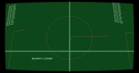 Scan starting, HUD showing ring extending and notch centering, locking on Stock Footage 327352579