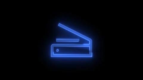 Scan stroke icon glowing neon animation Stock Footage 289521064