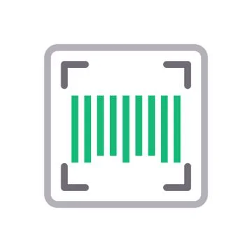 Scan thin line colour icon Stock-Illustration