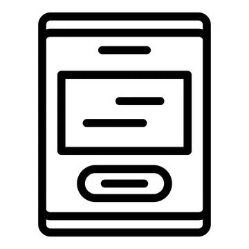 Scan wall device icon outline vector. Mri door Stock Illustration