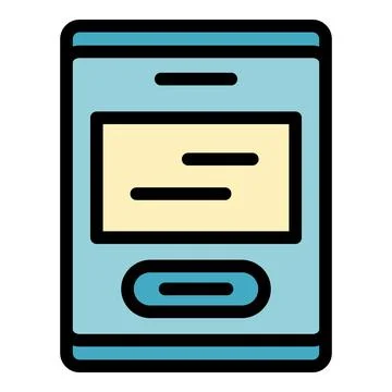 Scan wall device icon vector flat Illustrazione stock
