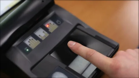Scan your finger Stock Footage 45927272