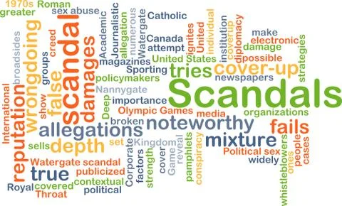 Scandals background concept Stock Illustration