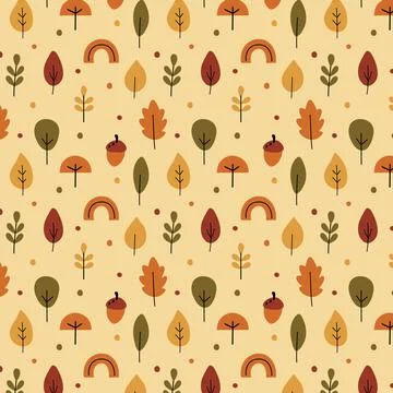 Scandi autumn pattern Illustrazione stock