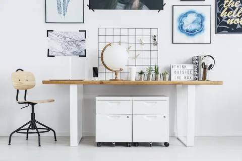 Scandi working space Stock-Fotos