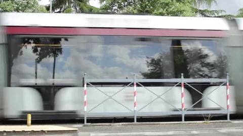Scandicci (florence) Tramway close up Stock Footage 75179154