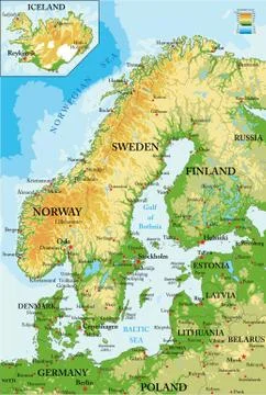 Scandinavia Stock Illustration