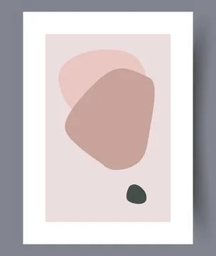 Scandinavian abstract vector print set. Stock Illustration