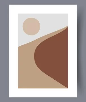 Scandinavian abstract vector print set. Stock Illustration