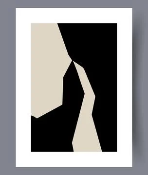 Scandinavian abstract vector print set. Illustrazione stock