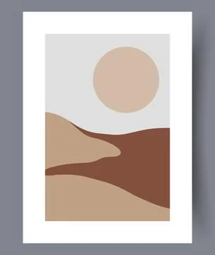 Scandinavian abstract vector print set. Illustrazione stock